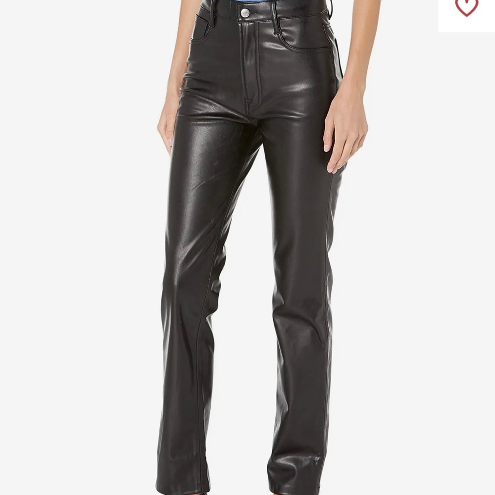 7 For All Mankind Vegan Leather High Waisted Pants - Sz 34